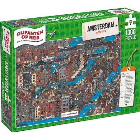 Legpuzzel Olifanten op Reis - Amsterdam (halte 2 van 16, 1000 stukjes)